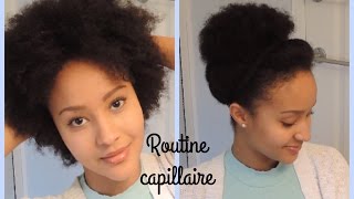 ♡Routine capillaire Wash And Go  Afro Puff♡ produits faits maison [upl. by Hulburt]