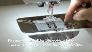 Tutorial Videoanleitung zu BERNINA Biesenfuss Nr 30 31 32 33 und 46 C  Biesenvorrichtung [upl. by Akinna]