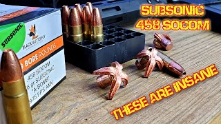 Suppressed 458 SOCOM subsonic extreme hollow points are insane [upl. by Dessma]