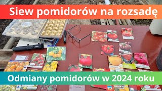 Siew pomidorów na rozsadę w 2024r Odmiany [upl. by Enneira]