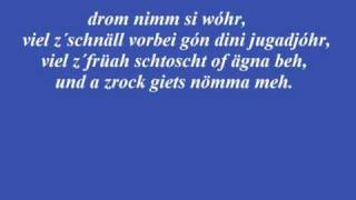 Krauthobel  Wia schö sen decht dJugadjohr  lyrics [upl. by Butterfield]