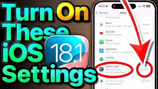 iOS 181 Settings To Turn ON Now amp Our 1 iPhone Battery Fix [upl. by Walters891]