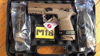 Sig Sauer P320 M18 9mm Pistol Review and Unboxing [upl. by Adai]