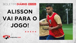 Alisson ESTÁ RELACIONADO para o jogo contra o Athletico  Notícias do SPFC [upl. by Sassan]