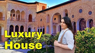 Luxury House TourWalking Tour in Traditional House  KashanIsfahan [upl. by Sasnak]