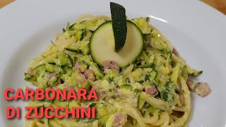 Carbonara di zucchiniItalian recipeeasy to prepared [upl. by Nezah]