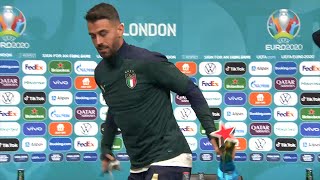 Spinazzola leaves press conference disappointed after no questions asked [upl. by Aronel500]