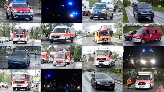 GROßBRAND BRAUNSCHWEIG Einsatzfahrten Feuerwehr THW Polizei Rettungsdienst Flughafenfeuerwehr [upl. by Ikilisav]