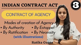 Modes of creation of Agency  Contract of Agency Contract Act 1872 [upl. by Iruyas47]