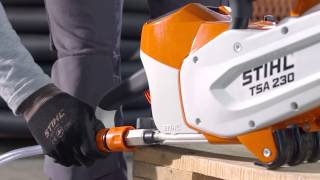 STIHL TSA 230 cordless cut off machine [upl. by Nospmis]