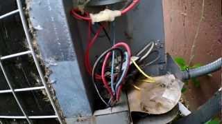 AC Repairbad dual 20 amp breaker jammed up contactor [upl. by Anikehs925]