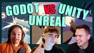 3 Devs Make An FPS  Godot vs Unity vs Unreal  GameDev Battles [upl. by Cherey271]