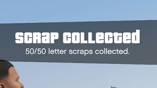 Reward for finding all 50 letter scraps  GTA V [upl. by Stoat]