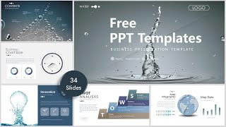 Great！Crystal Clear Water Column PowerPoint Templates  Free [upl. by Cerelly]