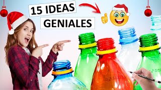 15 Manualidades para NAVIDAD 🎄 con Botellas de plástico 🎅 Ideas Navideñas 2024 [upl. by Banyaz]