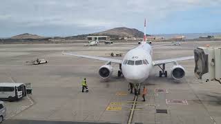 Gran Canaria Airport  Arrival of Austrian Airlines A320 Retro Livery [upl. by Suoirtemed]