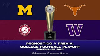 Pronostico y Previa Semifinales College Football Alabama vs Michigan y Texas vs Washington [upl. by Darby]