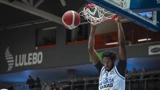 Mobilaris play of the game vs Umeå BSKT Travis Hensons dunkfest [upl. by Nellek]