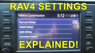 Toyota RAV4 20192023 Vehicle Settings Explained Detailed Review [upl. by Eniala]