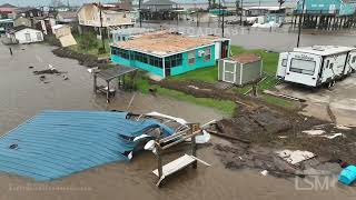 07082024 Sargent Beach TX  Wind and Storm Surge Damage via Drone [upl. by Senaj]