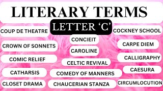 LITERARY TERM SERIES C [upl. by Allister334]