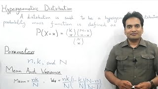 Hypergeometric Distribution  Parameters  Mean And Variance Statistics Tutorials By Muhammad Usman [upl. by Quick485]