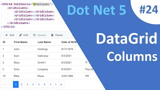 ASPNET Core Blazor  Datagrid Columns [upl. by Elberta]