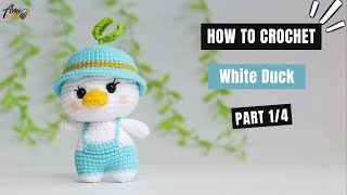 578  White Duck Amigurumi 14  How To Crochet Dolls Amigurumi  AmiSaigon [upl. by Grannie456]