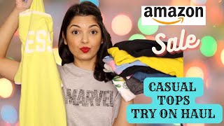 AMAZON TRY ON HAUL  CASUAL TOPS  AMAZON REPUBLIC DAY SALE  MAKEUPFASHIONREVIVAL [upl. by Dempster598]