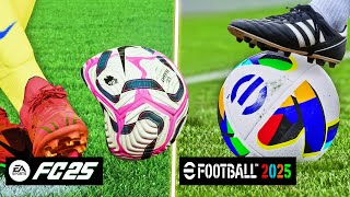 EA FC 25 vs eFootball 2025  Gameplay amp Graphics Details Comparison [upl. by Odom]