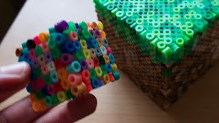 Perler bead 3D cube without glue [upl. by Hannej]