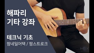 해파리 기타 강좌 1편 테크닉 기초  팜네일어택  팜스트로크 [upl. by Mani]