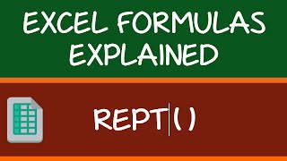 REPT Formula in Excel [upl. by Anhsirk]