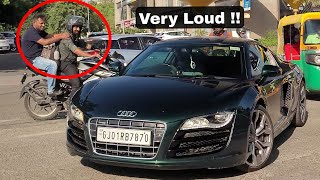 Loudest Audi R8 V10 Of India Equipped with Capristo Exhaust capristoitalia  Flyby  Acceleration [upl. by Neona]