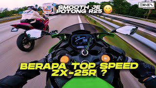 SELAMBER JE POTONG EFFORTLESSLY  TOP SPEED   Kawasaki Ninja ZX25R SE Malaysia 4K [upl. by Eirena]