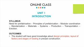 Prefabricated structures  Unit 1 Introduction  Part  1 Lecture  Revision in English [upl. by Yeorgi]