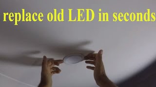 how to replace LED recessed downlights  remove and install downlight [upl. by Yemorej]