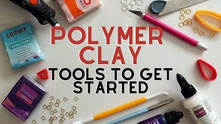 POLYMER CLAY FOR BEGINNERS  TOOLS TO GET STARTED  POLYMER CLAY EARRINGS BEGINNERS GUIDE [upl. by Norved29]