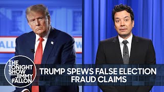 Trump Spews False 2024 Election Fraud Claims with Only Six Days Left  The Tonight Show [upl. by Kellyn537]