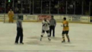 Hockey Fight  Jeremy Yablonski VS Dennis Bonvie [upl. by Rodolphe665]