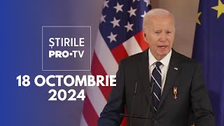 Știrile PRO TV  18 Octombrie 2024 [upl. by Dorsy]