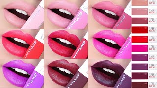 Maybelline Super Stay Matte Ink Unnudes Liquid Lipsticks  Review amp Lip Swatches [upl. by Esdras106]