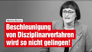 Die Beschleunigung von Disziplinarverfahren wird so nicht gelingen [upl. by Ahsemal]