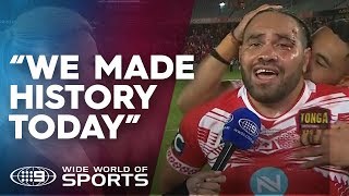 Konrad Hurrells emotional reaction to Tongas win  NRL on Nine [upl. by Dwan]