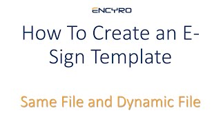 How to Create an ESign Template [upl. by Atiniv]