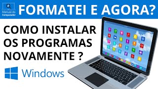 FORMATEI O COMPUTADOR E PERDI OS PROGRAMAS COMO RECUPERAR DE GRAÇA  TRUQUE DE TÉCNICO [upl. by Ielarol101]