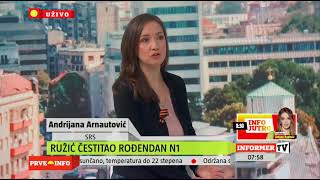 Andrijana Arnautović u emisiji quotPrve infoquot na TV Informer 31102024 [upl. by Uird801]