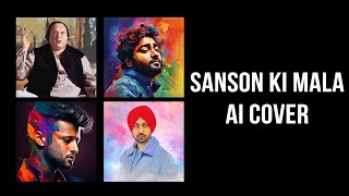 Sanson Ki Mala  Rahat x Nusrat Fateh Ali Khan AI  Diljit AI  Atif AI  Arijit  AI Cover  DJ MRA [upl. by Wickman190]