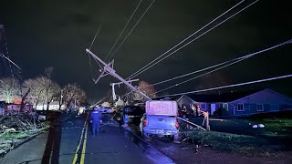 Damage reported from storms in Central Indiana I 10pm Update [upl. by Healion]