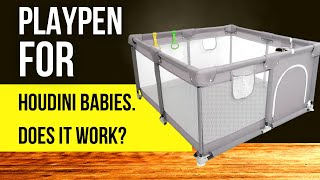 Playpen for escape artist babies [upl. by Nwahsud]